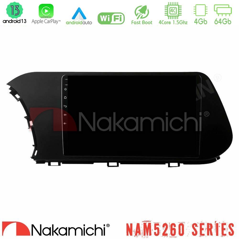 Nakamichi NAM5260 Series 4Core Android13 4+64GB Hyundai i20 2021-2023 Navigation Multimedia Tablet 10" Με Carplay & Android Auto