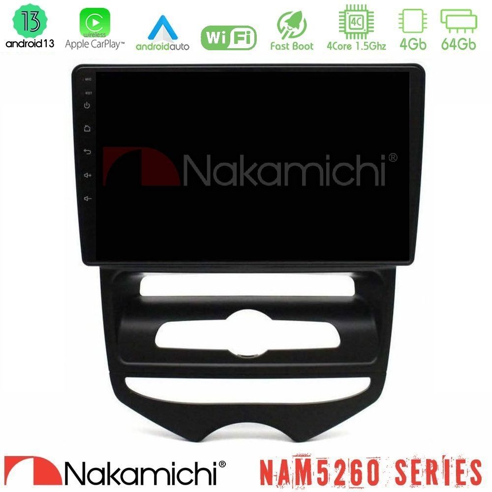 Nakamichi NAM5260 Series 4Core Android13 4+64GB Hyundai ix20 2010-2020 (MANUAL A/C) Navigation Multimedia Tablet 10" Με Carplay & Android Auto