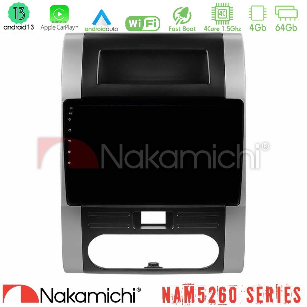 Nakamichi NAM5260 Series 4Core Android13 4+64GB Nissan X-Trail T31 Navigation Multimedia Tablet 10" Με Carplay & Android Auto