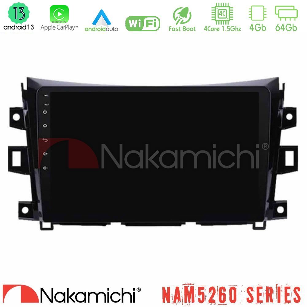 Nakamichi NAM5260 Series 4Core Android13 4+64GB Nissan Navara NP300 Navigation Multimedia Tablet 9" Με Carplay & Android Auto