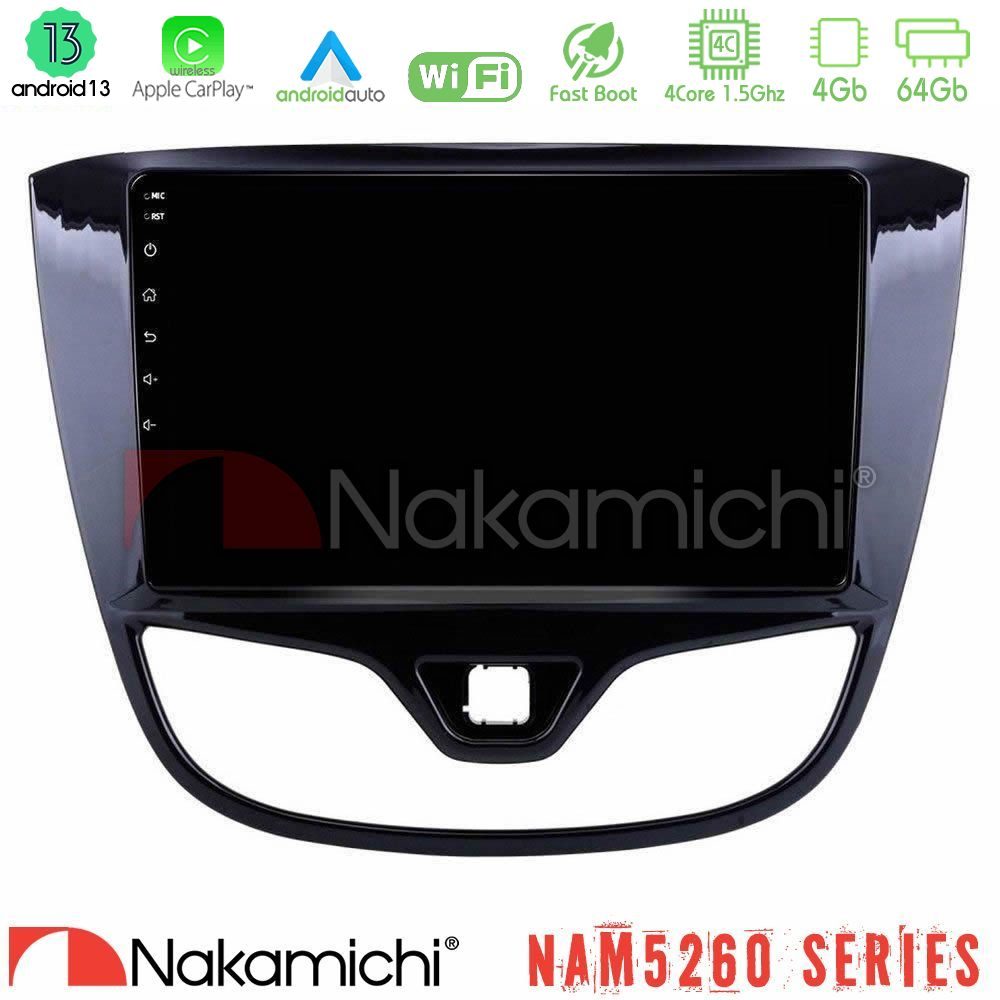 Nakamichi NAM5260 Series 4Core Android13 4+64GB Opel Karl 2017-2019 Navigation Multimedia Tablet 9" Με Carplay & Android Auto