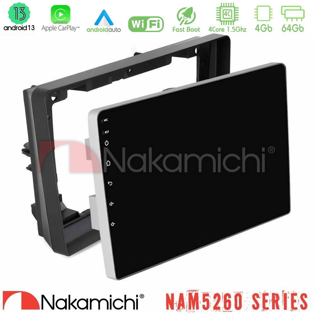 Nakamichi NAM5260 Series 4Core Android13 4+64GB Peugeot 308 2013-2020 Navigation Multimedia Tablet 9" Με Carplay & Android Auto