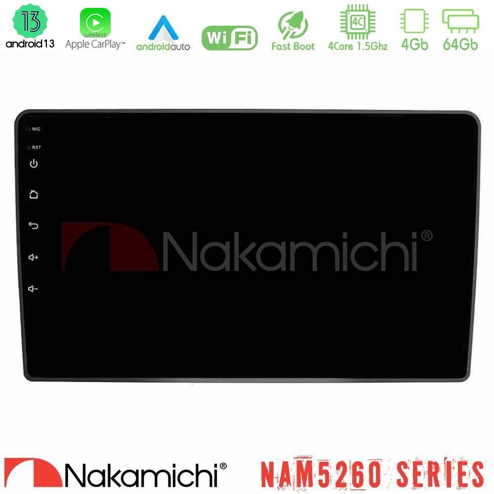 Nakamichi NAM5260 Series 4Core Android13 4+64GB VW Passat Navigation Multimedia Tablet 9" Με Carplay & Android Auto