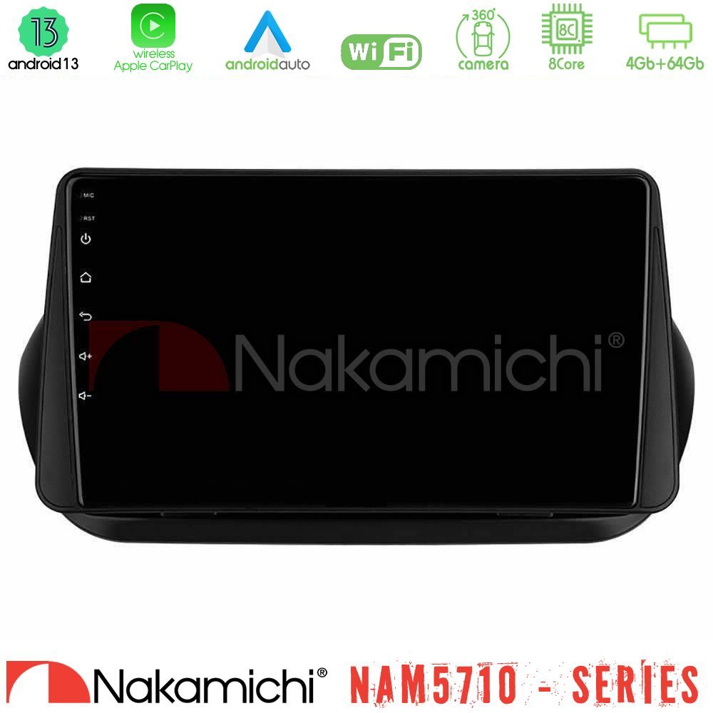 Nakamichi NAM5710 Series 8Core Android13 4+64GB  Fiat Fiorino/Citroen Nemo/Peugeot Bipper Navigation Multimedia Tablet 10"