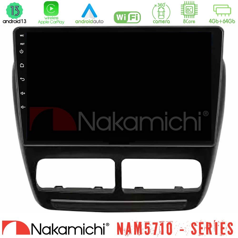 Nakamichi NAM5710 Series 8Core Android13 4+64GB  Fiat Doblo / Opel Combo 2010-2014 Navigation Multimedia Tablet 9"