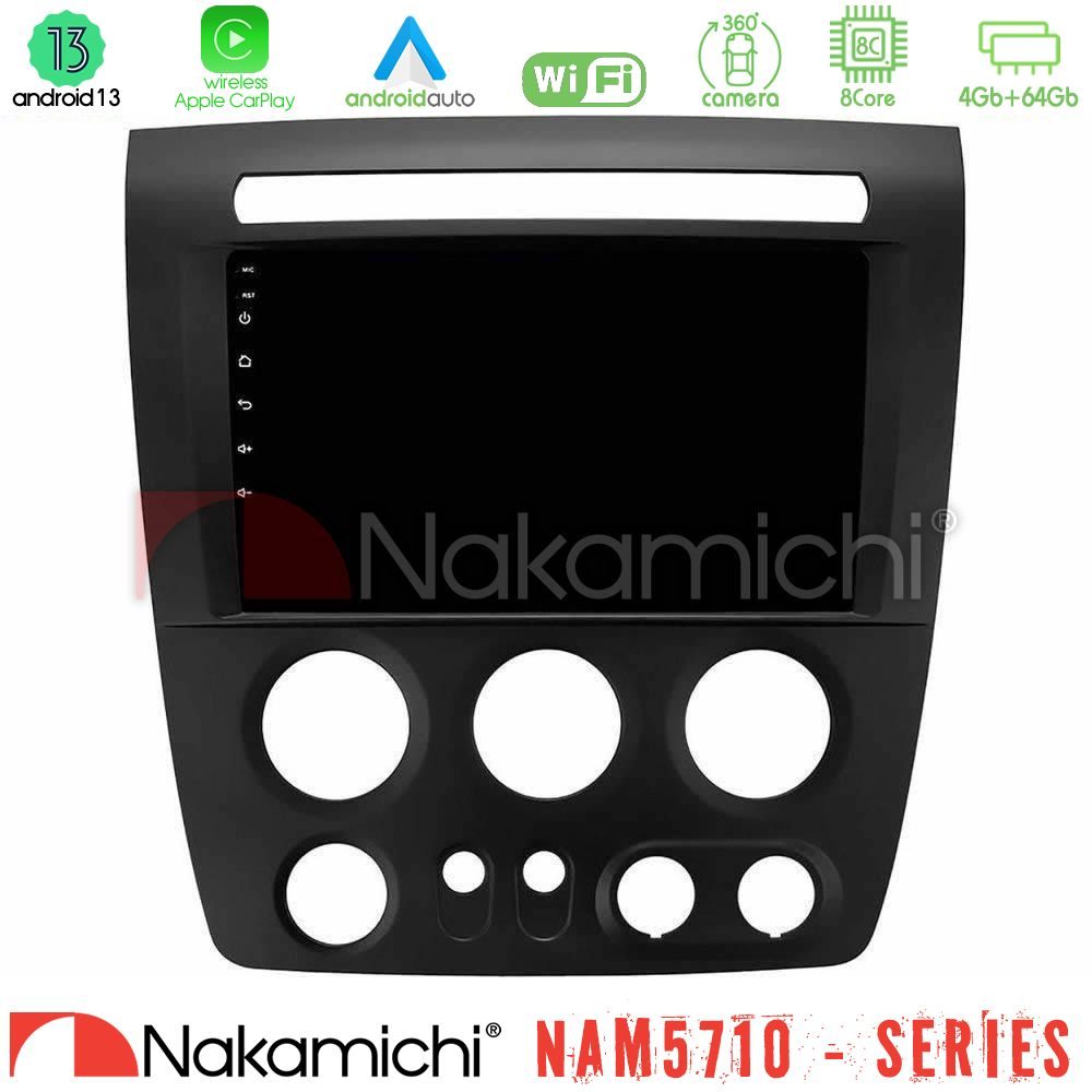 Nakamichi NAM5710 Series 8Core Android13 4+64GB  Hummer H3 2005-2009 Navigation Multimedia Tablet 9"
