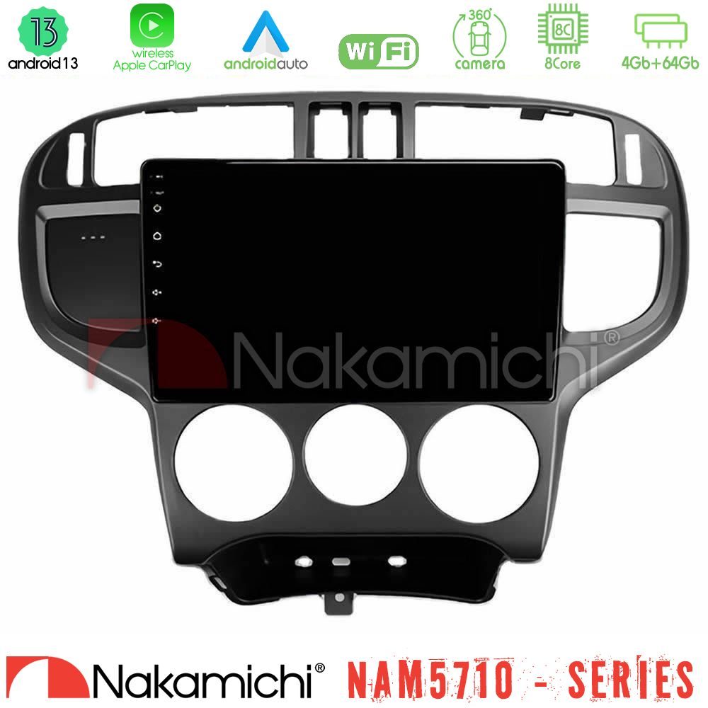Nakamichi NAM5710 Series 8Core Android13 4+64GB  Hyundai Matrix 2001-2010 Navigation Multimedia Tablet 9"
