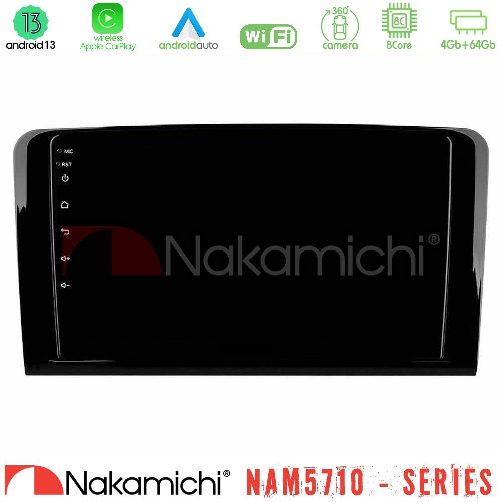 Nakamichi NAM5710 Series 8Core Android13 4+64GB  Mercedes ML/GL Class Navigation Multimedia Tablet 9"