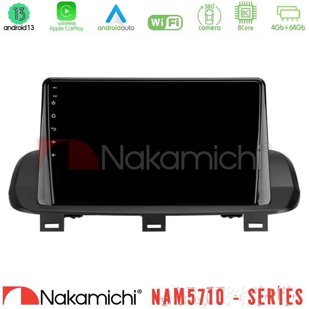 Nakamichi NAM5710 Series 8Core Android13 4+64GB  Nissan Qashqai J12 amp; X-Trail T33 Navigation Multimedia Tablet 10"