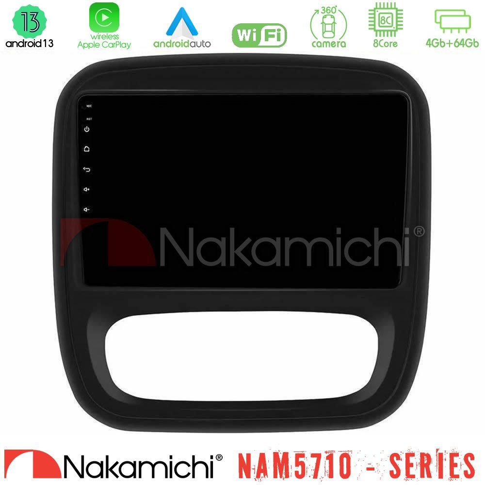 Nakamichi NAM5710 Series 8Core Android13 4+64GB  Renault/Nissan/Opel/Fiat Navigation Multimedia Tablet 9"