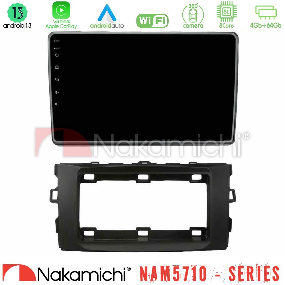 Nakamichi NAM5710 Series 8Core Android13 4+64GB  Toyota Auris 2013-2016 Navigation Multimedia Tablet 10"