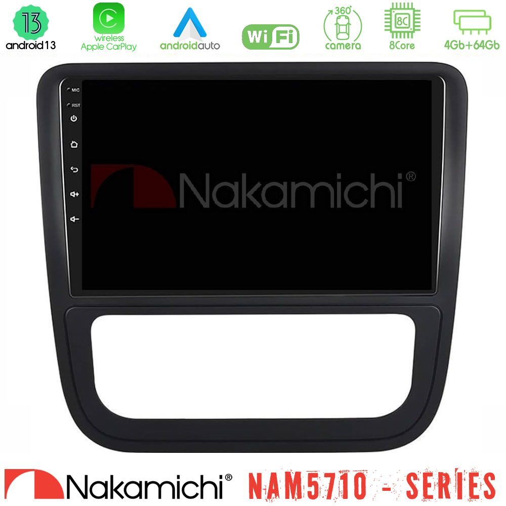 Nakamichi NAM5710 Series 8Core Android13 4+64GB  VW Scirocco 2008-2014 Navigation Multimedia Tablet 9" (Μαύρο Χρώμα)