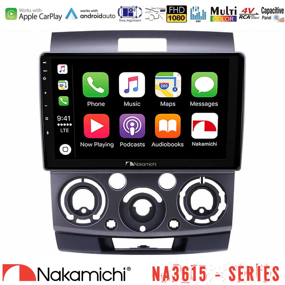 Nakamichi NA3615 Series Με Wireless Carplay & Android Auto  Ford Ranger/Mazda BT50 Media Station Tablet 9"