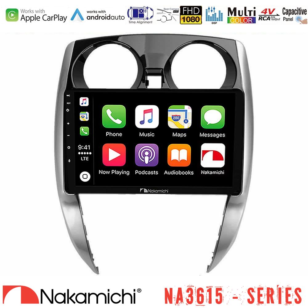 Nakamichi NA3615 Series Με Wireless Carplay & Android Auto  Nissan Note 2013-2018 Media Station Tablet 9"