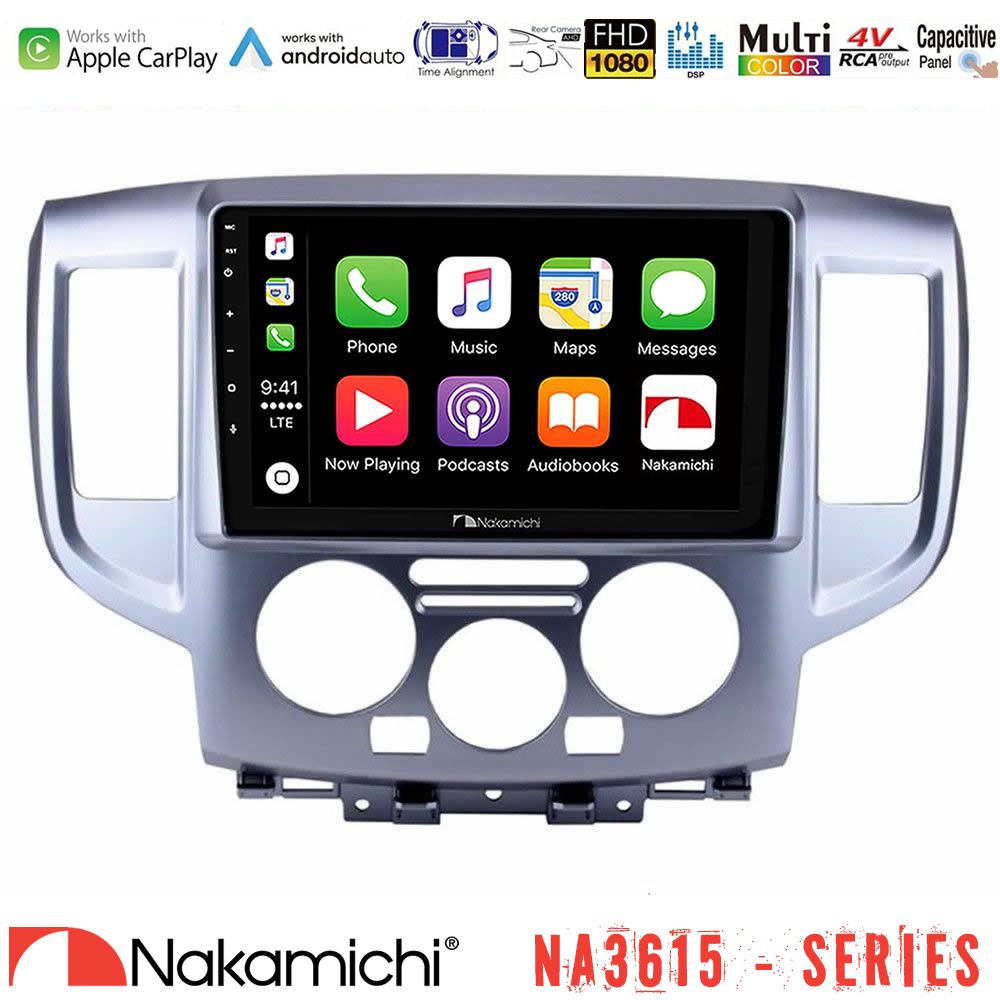 Nakamichi NA3615 Series Με Wireless Carplay & Android Auto  Nissan NV200 Media Station Tablet 9"