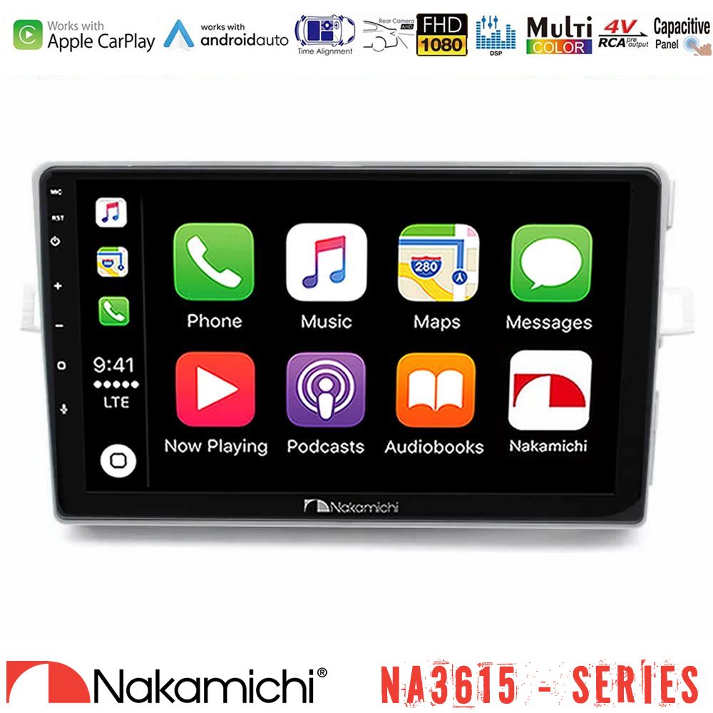 Nakamichi NA3615 Series Με Wireless Carplay & Android Auto Toyota Verso 2009-2018 Media Station Tablet 9"