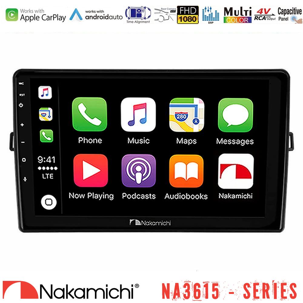 Nakamichi NA3615 Series Με Wireless Carplay & Android Auto  Toyota Auris Media Station Tablet 9"