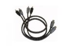 RCA Y Adaptor slim signal cable twisted technology 1F-2M, 2x0.3m Necom SI-E2Y ΖΕΥΓΟΣ