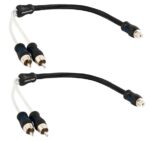 Twisted RCA Cable High Quality 0,3m Y-Adaptor 2 female, 1 male Auto-Connect 720RCAYL3M ΖΕΥΓΟΣ