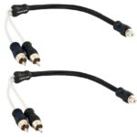 Twisted RCA Cable High Quality 0,3m Y-Adaptor 2 female, 1 male Auto-Connect 720RCAYL3M ΖΕΥΓΟΣ
