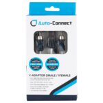 Twisted RCA Cable High Quality 0,3m Y-Adaptor 2 female, 1 male Auto-Connect 720RCAYL3M ΖΕΥΓΟΣ - Image 2