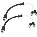 Twisted RCA Cable High Quality 0.3m Y-Adaptor 2 male, 1 female Auto-Connect 720RCAYL3F ΖΕΥΓΟΣ