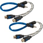 Twisted RCA Cable Y-split 0.3m (OFC) 2 female, 1 male Dual symmetrical conductors Auto-Connect 720RCAYL2F ΖΕΥΓΟΣ