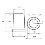Φάρος Ασφαλείας Αυτοκινήτου Βιδωτός Strobo Dasteri 12V 20x14.4cm Πορτοκαλί - Image 2