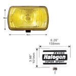 Προβολέας Αυτοκινήτου Universal Κίτρινος Με Καπάκι 12 Volt 55 Watt H3 Λάμπα FX-1155 1 Τεμάχιο