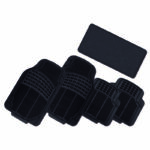 Πατάκια Αυτοκινήτου Universsal Από Λάστιχο Sport Fidelity Μαύρα 5 Τεμάχια
