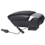 Κεντρική Κονσόλα  Τεμπέλης  Υποβραχιόνιο Αυτοκινήτου Μαύρο-Ασημί Με Usb Universal 22260