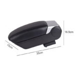 Κεντρική Κονσόλα  Τεμπέλης  Υποβραχιόνιο Αυτοκινήτου Μαύρο-Ασημί Με Usb Universal 22260 - Image 2