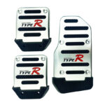 Πεντάλ Αλουμινίου Universal Type-R Μαύρο  Χρώμιο Manual Χειροκίνητο Σετ 3 Τεμάχια