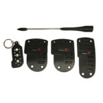 Πεντάλ Αλουμινίου Με Πόμολο Λεβιέ  Μπρελόκ & Κεραία Universal Type-R  Μαύρο Χρώμα Σετ 8 Τεμάχια - Image 3