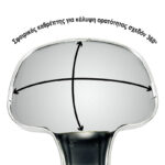 Καθρέπτης Εξωτερικός Με Βάση Για Πίσω Παρμπρίζ Ασημί Χρώμα SL-5022 - Image 4