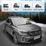 Μπάρες Οροφής Αλουμινίου Rackit Universal 120cm Railing System Σετ Με Πόδια Και Κλειδαριά Ασημί 2 Τεμάχια - Image 4