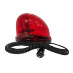 Φάρος Ασφαλείας Αυτοκινήτου Περιστρεφόμενος Μαγνητικός Οβαλ 12V 12.5x13.5cm Κόκκινος