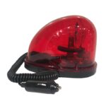 Φάρος Ασφαλείας Αυτοκινήτου Περιστρεφόμενος Μαγνητικός Οβαλ 12V 12.5x13.5cm Κόκκινος - Image 3