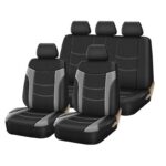 Καλύμματα Υφασμάτινα Super Sport All In One ΜαύροΓκρι Σετ Εμπρός-Πίσω 11 Τεμάχια