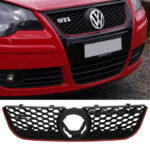 Μάσκα Για Vw Polo 9N3 05-09 GTI Look Κυψελωτή Με Κόκκινο Σιρίτι 1 Τεμάχιο