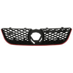 Μάσκα Για Vw Polo 9N3 05-09 GTI Look Κυψελωτή Με Κόκκινο Σιρίτι 1 Τεμάχιο - Image 2