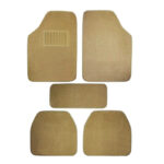 Πατάκια Αυτοκινήτου Universal Μοκέτα Luxury Μπεζ 5 Τεμάχια