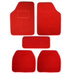 Πατάκια Αυτοκινήτου Universal Μοκέτα Luxury  Κόκκινο 5 Τεμάχια