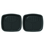 Πατάκια Αυτοκινήτου Universal Από Λάστιχο Σκαφάκια Πισινά Μαύρα 2 Τεμάχια - Image 2