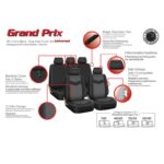 Καλύμματα Υφασμάτινα Grand Prix All In One Μαύρο-Γκρι Σετ Εμπρός-Πίσω 14 Τεμάχια - Image 3