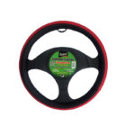 Κάλυμμα Τιμονιού Αυτοκινήτου Δερματίνη ΜαύροΚόκκινο Medium 37-39cm - Image 3