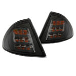 Μπροστινά Φλας Για Bmw 3 E46 99-01 SedanTouring ΜαύραClear Led 2 Τεμάχια Eagle Eyes - Image 2