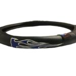 Κάλυμμα Τιμονιού Αυτοκινήτου Δερματίνη Flame Μπλε Medium 38cm - Image 2