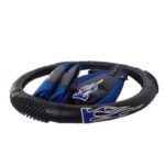 Κάλυμμα Τιμονιού Αυτοκινήτου Δερματίνη Flame Μπλε Medium 38cm - Image 4