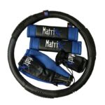 Κάλυμμα Τιμονιού Αυτοκινήτου Δερματίνη Matrix Μπλε Medium 38cm - Image 2